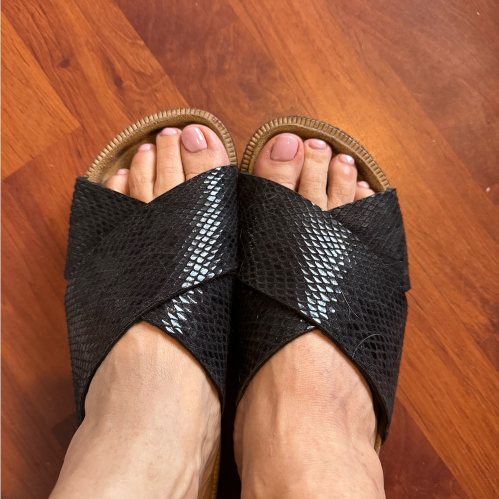 Black Snake Print Women's Sandals Free People